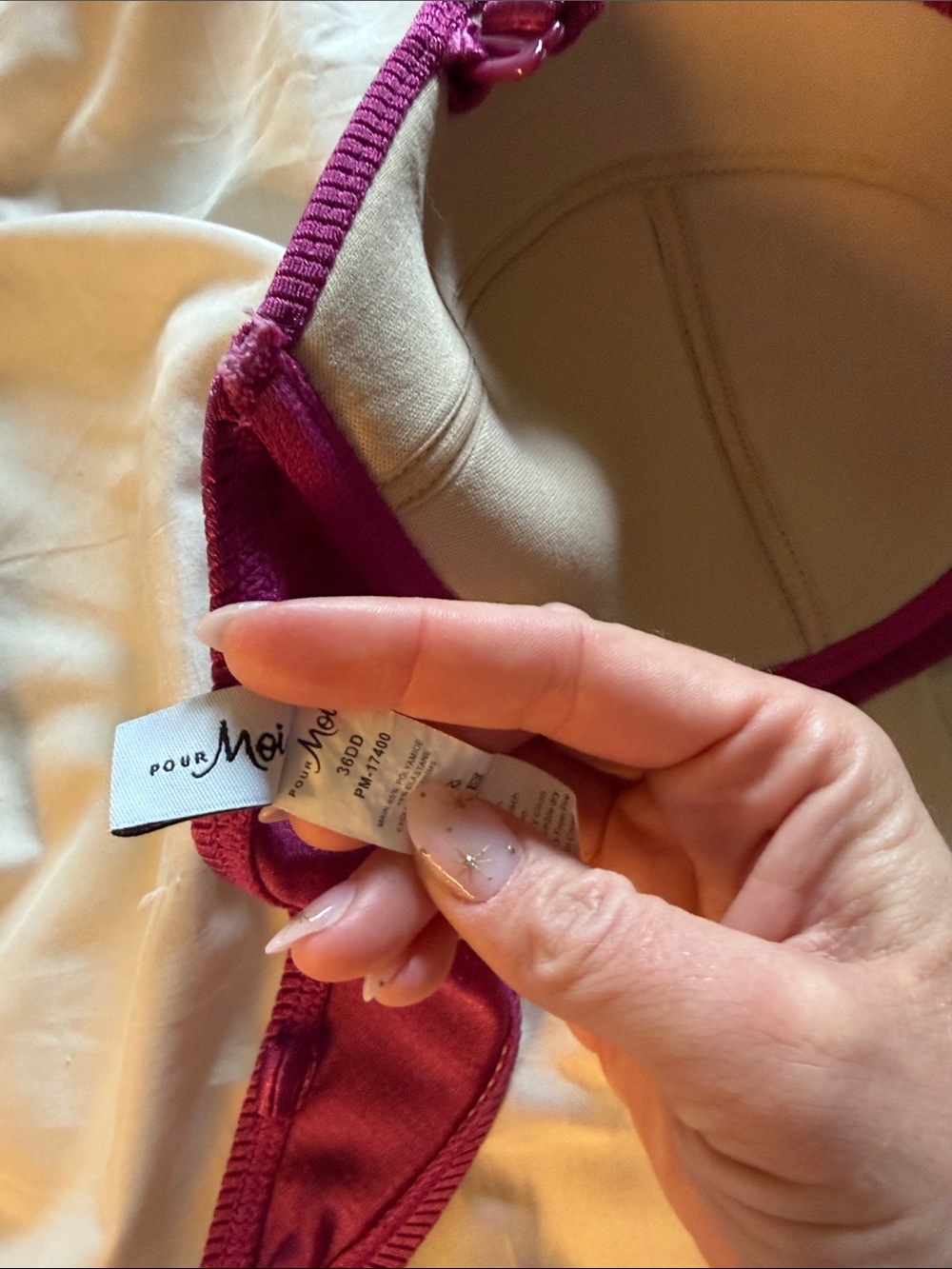 Pour Moi bikini set size large (14) bottoms and 36DD top in good used condition - Picture 9 of 9
